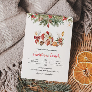 God Jul Lunch Party Inbjudningar
