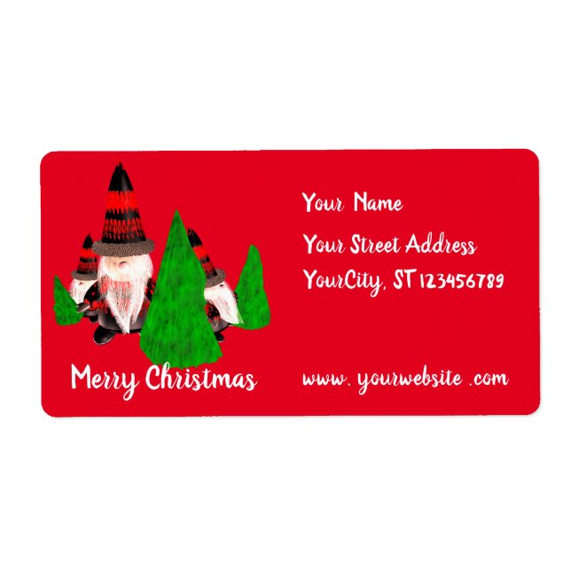 God jul, Lusnodvarfs personalize Fraktsedel (Framsidan)