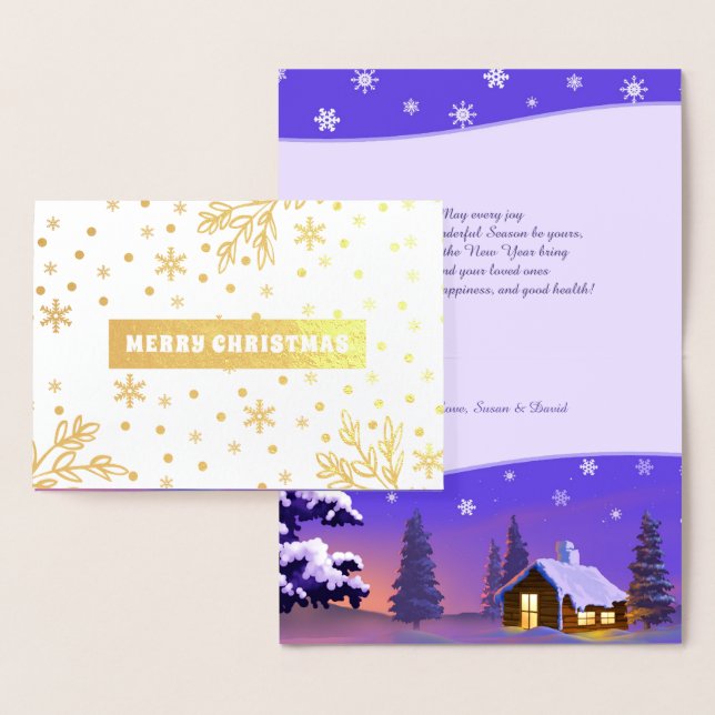 God Jul. Luxury Real Foil Cards Folierat Kort (Display)