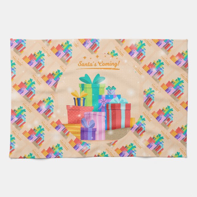 God jul Lycklig bästa gåva Kökshandduk (Horisontell)