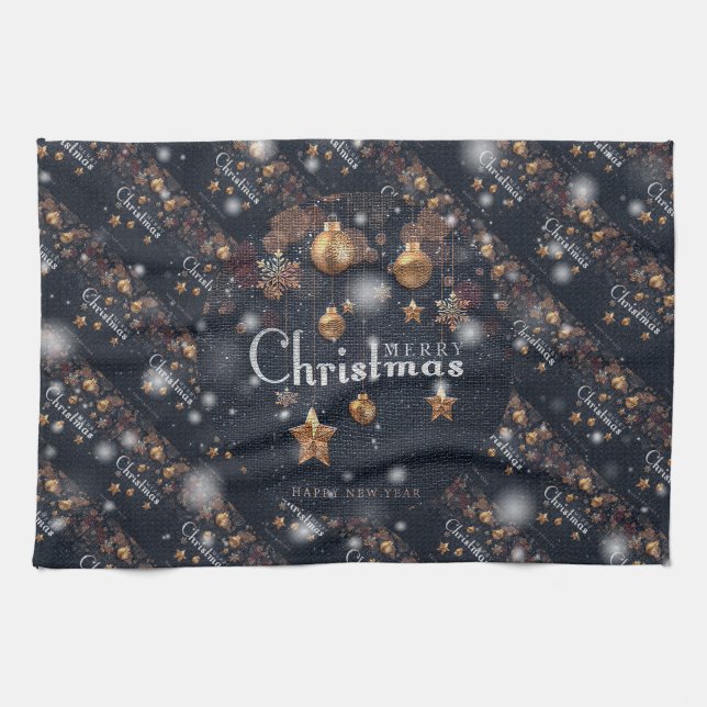 God jul Lycklig bästa gåva Kökshandduk (Horisontell)