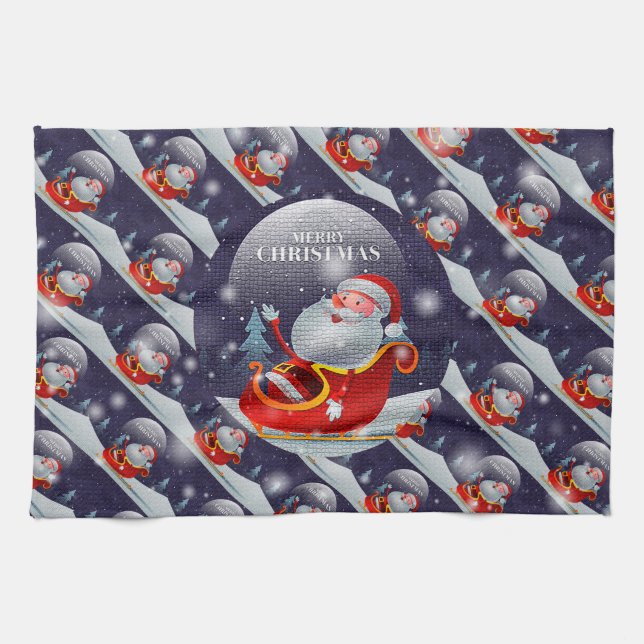 God jul Lycklig bästa gåva Kökshandduk (Horisontell)