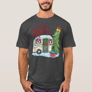 God jul Lycklig Camper Funny Camping Life Fa T Shirt