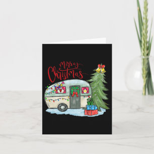 God jul Lycklig Camper Roligt Camping Life Fami Kort