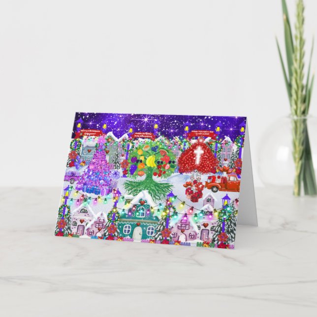 God jul Lycklig Hannukah Greeting Card Kort (Framsida)
