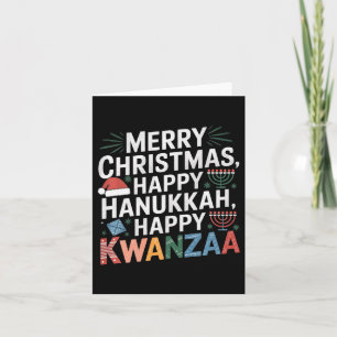 God jul Lycklig Hanukkah Lycklig Kwanzaa 14 Kort