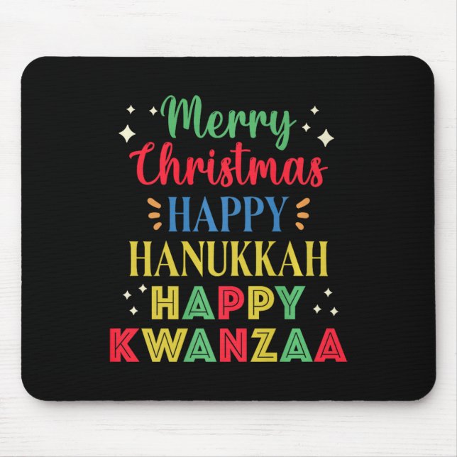 God jul Lycklig Hanukkah Lycklig Kwanzaa 9 Musmatta (Framsidan)