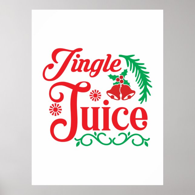God jul Lycklig Jingle Juice Poster (Framsidan)