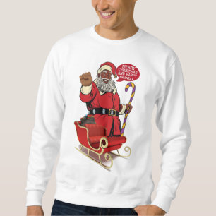 god jul & Lycklig Kwanzaa Lång Ärmad Tröja