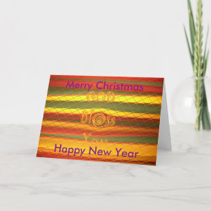 God jul Lycklig & New Year Välsigna dig Du idé Helgkort