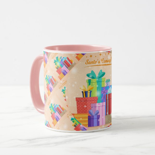 God jul Lycklig-tidsgift mugg (Framsida vänster)