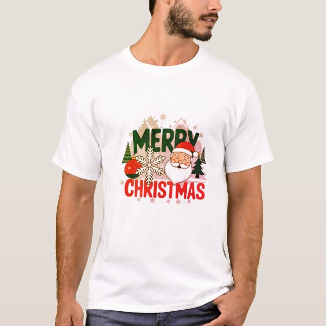 God jul, Lycklig Vibes T-skjorta T Shirt (Framsida)