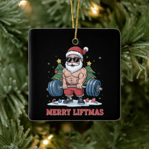 God Jul Lyftmassan Julfarbror Fitness Gym Julgransprydnad Keramik