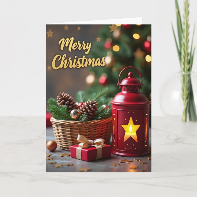 God Jul Lykta Kort (Framsida)