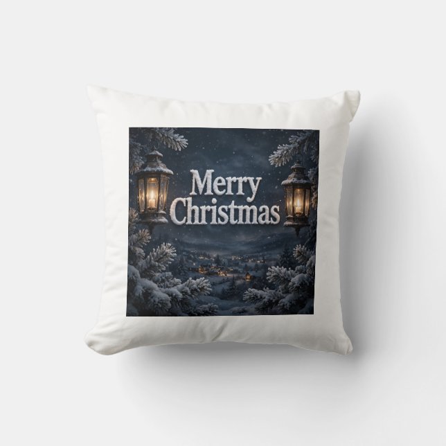 God Jul Lyktor Kastkudde Kudde (Framsida)