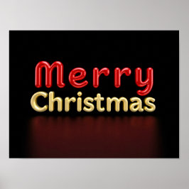 God Jul Lyx Typography Affisch Papper H02