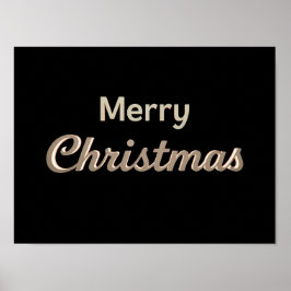 God Jul Lyxig Typografi Affisch Papper H01