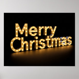 God Jul Lyxig Typografi Affisch Papper H03