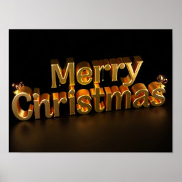 God Jul Lyxig Typografi Affisch Papper H08
