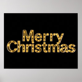 God Jul Lyxig Typografi Affisch Papper H10