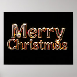 God Jul Lyxig Typografi Affisch Papper H12