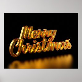 God Jul Lyxig Typografi Affisch Papper H13