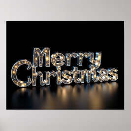 God Jul Lyxig Typografi Affisch Papper H15