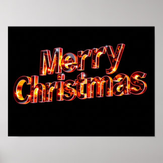God Jul Lyxig Typografi Affisch Papper H44