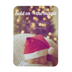 God jul Magic Anpassningsbar Photo & Text Hälsning Magnet