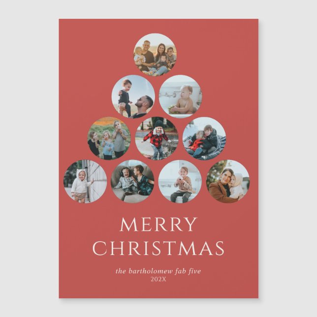 God jul Magnet 10 Photos Red (Framsida)