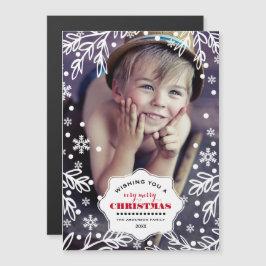 God Jul. Magnetiska fotokort för helgdag