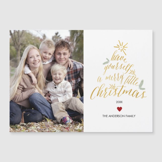God jul - magnetiskt fotokort (Framsida)