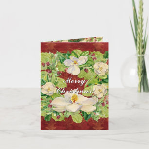 God jul, Magnolia-andedräkt i Gräs Boughs Helgkort