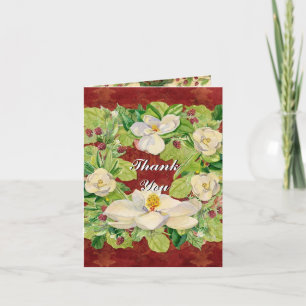 God jul, Magnolia-andedräkt i Gräs Boughs Helgkort