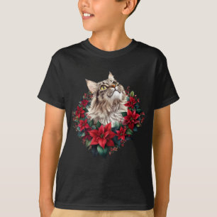 God jul Maine Coon Katt T Shirt