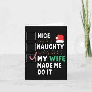 God jul Make Nice Naughty Min fru Made Kort