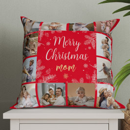 God jul Mamma 12 Photo Family Collage Kudde