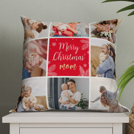 God jul Mamma 8 Photo Family Collage Kudde