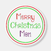 God jul Mamma Colorful Gift Magnet