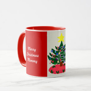 God jul Mamma dekorerat Träd Mugg