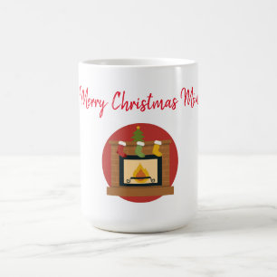 God jul Mamma Fireplace Magisk Mugg