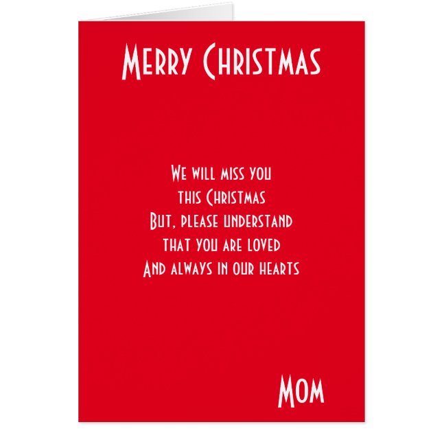 God jul mamma hälsningskort (Framsidan)