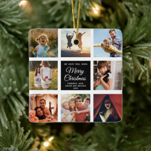 god jul Mamma Instagram Photo Collage Julgransprydnad Keramik