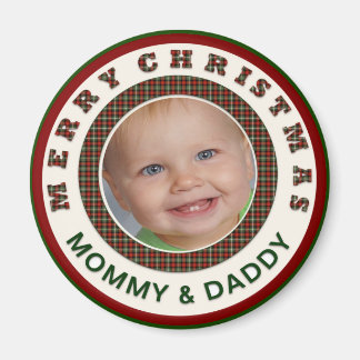 God jul Mamma och pappa Anpassningsbar Photo Magnet