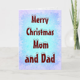 God jul Mamma och Pappa Kort