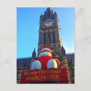 God jul Manchester Postcard Vykort