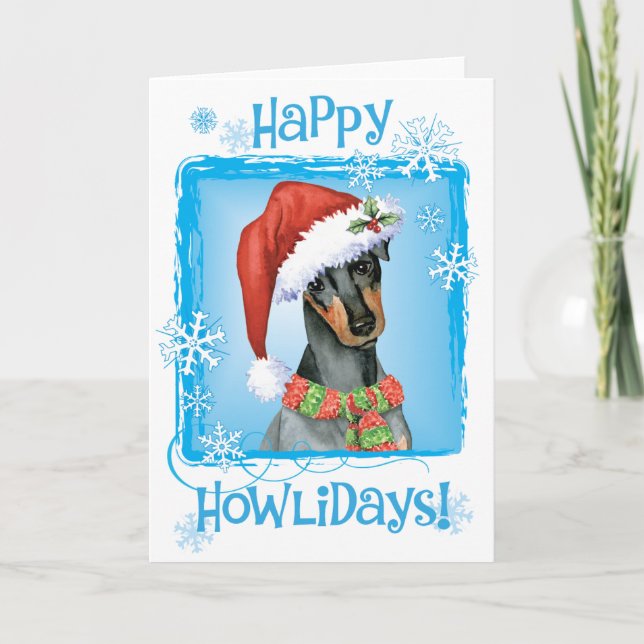 God Jul Manchester Terrier Helgkort (Framsida)