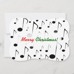 "God jul!" + Många Musik noter Mönster Inbjudningar