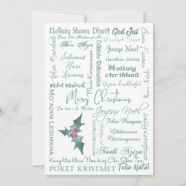 God jul - många språktypografi julkort
