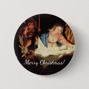 God Jul Manger Scene Knapp